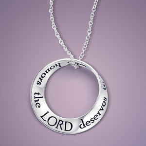 "A Woman who Honors the Lord" Mobius Necklace - HebrewRootsMarket
