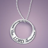 "A Woman who Honors the Lord" Mobius Necklace - HebrewRootsMarket