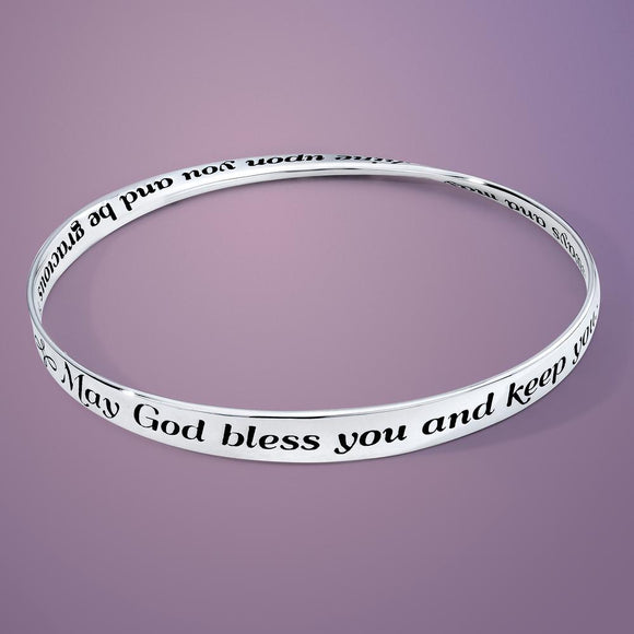 Silver Mobius Aaronic Blessing Bangle - HebrewRootsMarket