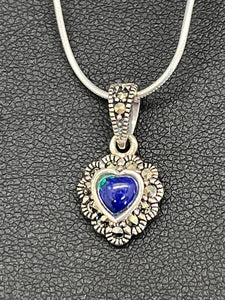 Eilat Marcasite Heart Necklace