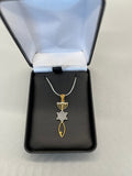 Gold and Silver Detailed Messianic Seal Necklace