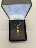 Gold and Silver Detailed Messianic Seal Necklace