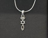 Delicate Silver Messianic Seal Necklace