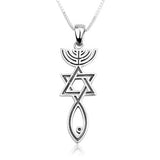 Detailed Silver Messianic Seal Necklace - HebrewRootsMarket