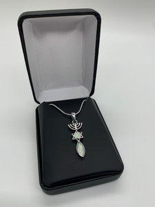 White Opal Messianic Seal Necklace
